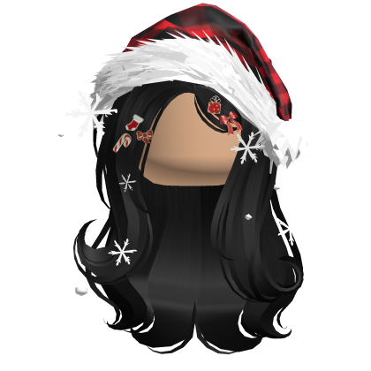 Lush Gentle Swirls w/Santa Hat (Black)