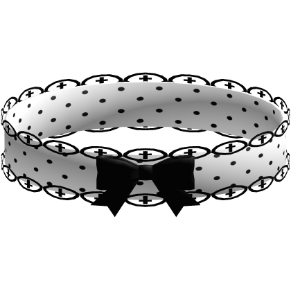 white polka dot lace choker necklace thumbnail