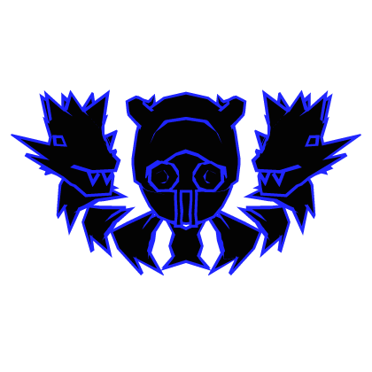 Cartoony Blue Horn Hood Rave Hoodie Dragon Combo Roblox item