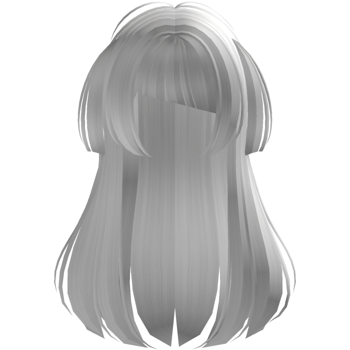 White Long Doll Hair with Mini Pigtails