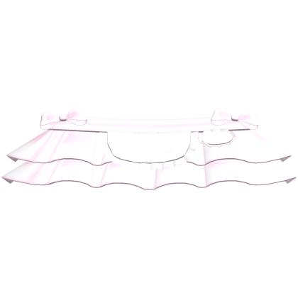 chef skirt with cute bow ruffles in pink