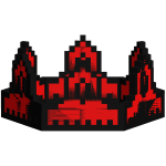 Animated Black/Red Glitch 8-Bit Crown [ADD-ON]