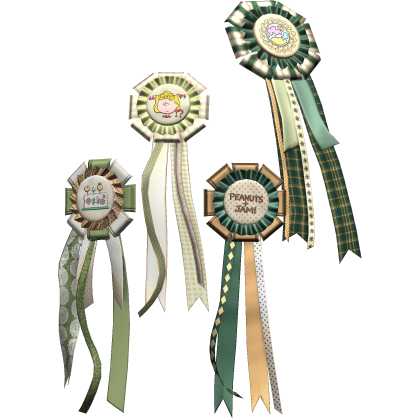 Green Harajuku Ribbon Rosettes