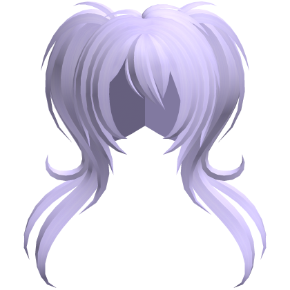 fluffy moe long swirly ponytails purple