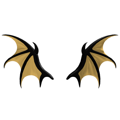 Gold Metallic Demon Wings