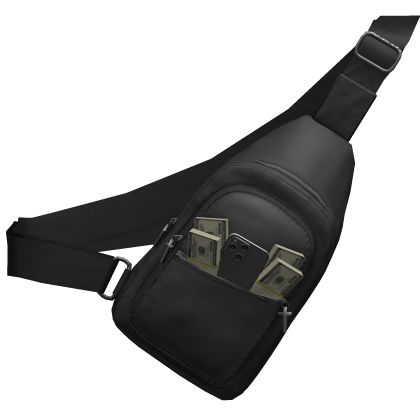 Chrome Crossbody Sling Bag w/Money & Phone