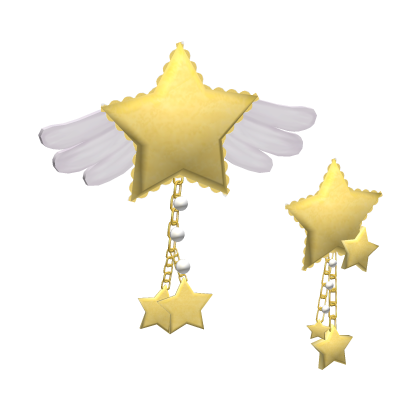 -',ৎ Angelic Star Wings Hairclip Yellow Roblox item