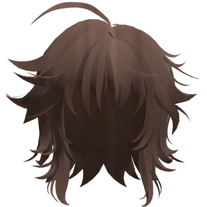 Messy Bangs Layered Wolfcut Brown Roblox item