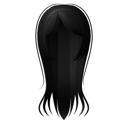 ★ long shoujo protagonist hair ꒰ black ꒱ Roblox item