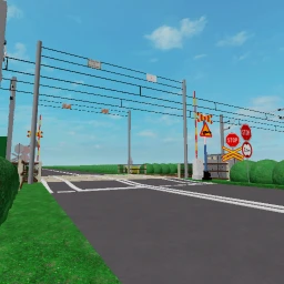 Serbian railroad crossing icon