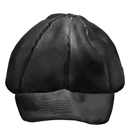 Wrinkled Leather Baseball Black Cap Roblox item