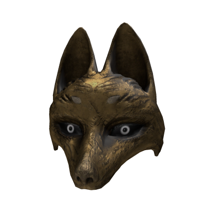 Japanese SIlent Fox Spirit Mask Gold
