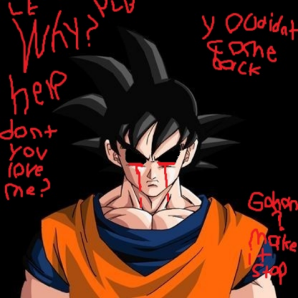 dragon ball z creepypasta:Goku Roblox decal