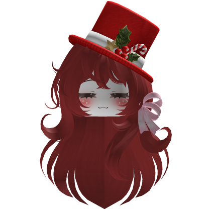 Beautiful Christmas hat hairstyle bow (Red)