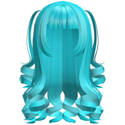 Dolly Coquette Curled Pigtails (Ocean Blue) Roblox item
