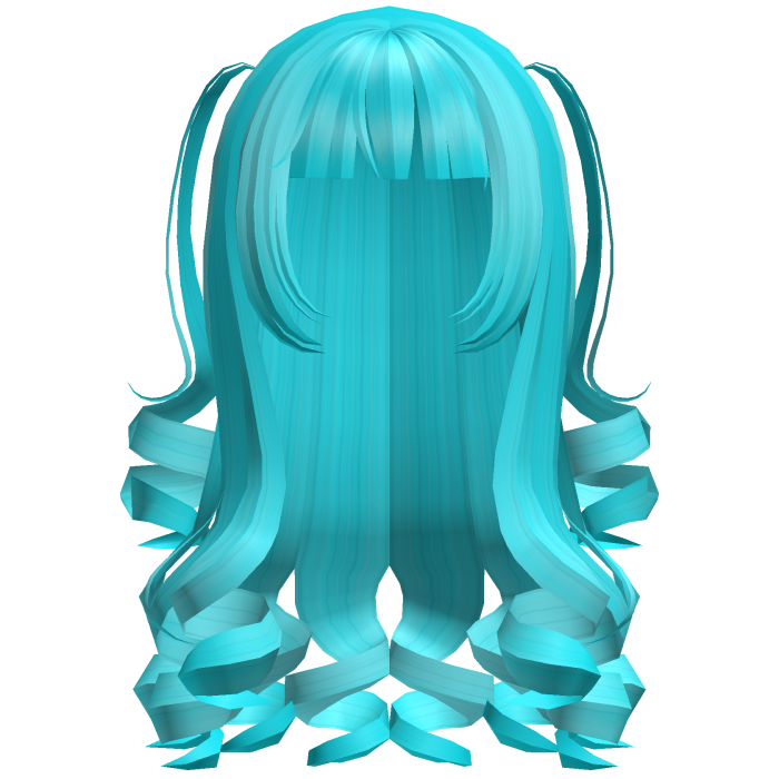 Dolly Coquette Curled Pigtails (Ocean Blue)