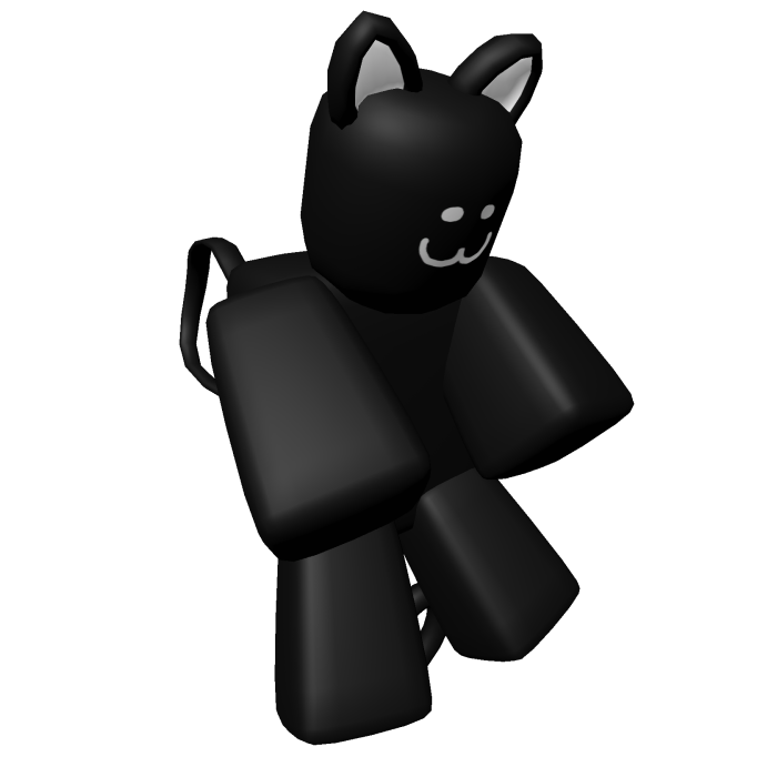Cat Plushie Backpack [Black] [Female]