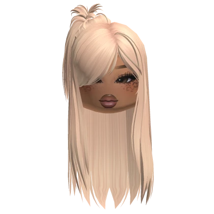 Gyaru Spikey Ponytail W/ Makeup (Blonde) | Roblox Item