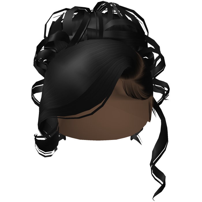 Side Swept Curly Updo [Black]