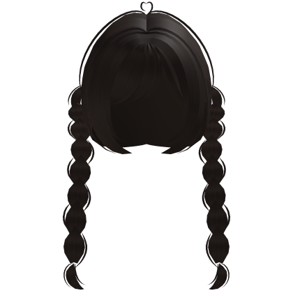 cute back double doll braids in brown Roblox item