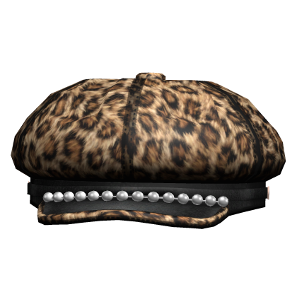 Leopard McBling Gyaru Newsboy Cap Roblox item
