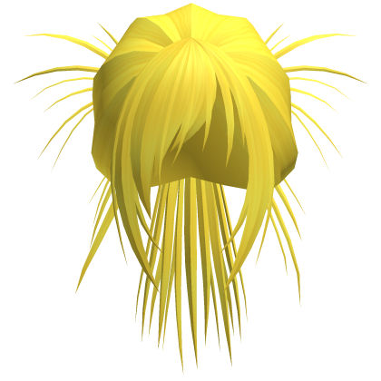 Anime Spiky High Bun w/ Side Bangs (Yellow)