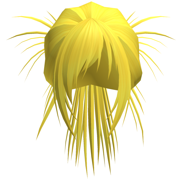 Anime Spiky High Bun w/ Side Bangs (Yellow)