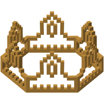 Clockworks Gold 8-Bit Royal Crown Outline (Addon) Roblox item