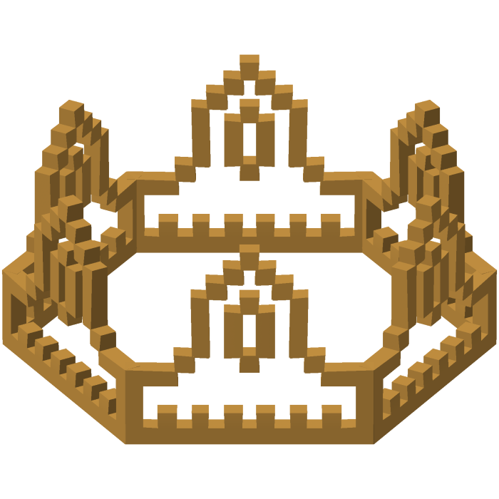 Clockworks Gold 8-Bit Royal Crown Outline (Addon)