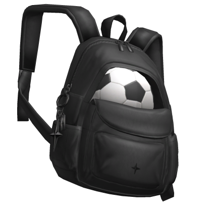 Black Soccer Backpack Bag Single Strap [1.0]