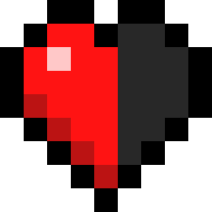 Minecraft_Half_Heart_(icon) Roblox decal