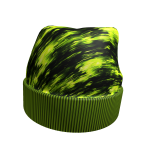 Radioactive Toxic Green & Black Grunge Beanie