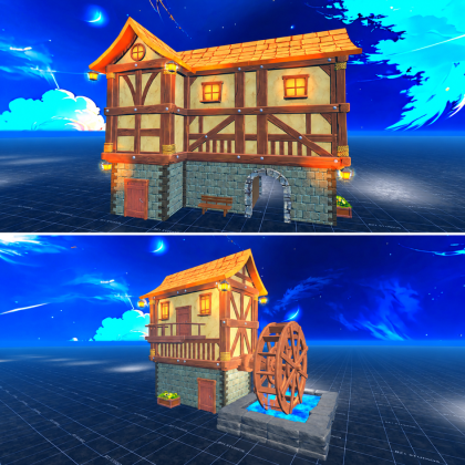 Stylized Medieval Village House Pack preview 1