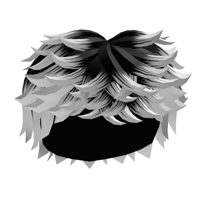 Black to White Messy Hair V2 Roblox item