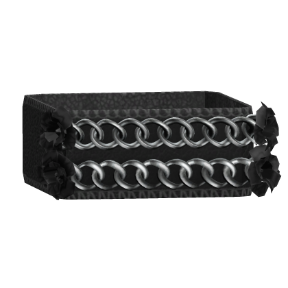 1.0 Black Silver Y2K Emo Flower Arm Bracelet Chain