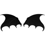 Halloween Black Bat Wings