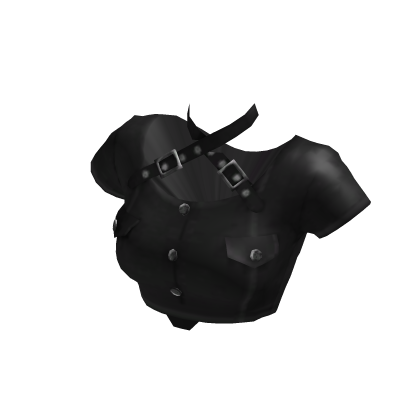 Black Goth Halter Crop Top