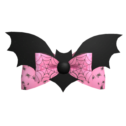 Preppy Pink Halloween Bat Hair Bow
