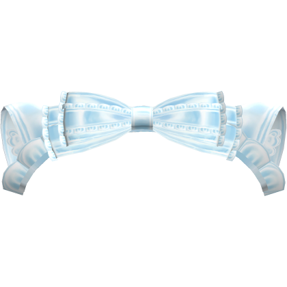 blue cutecore neko ruffled coquette headpiece