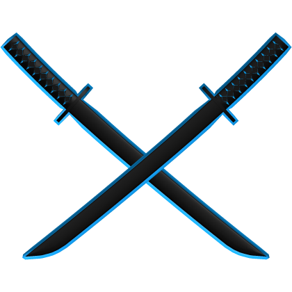 Cartoony Blue Katana Dual Cool Sword Pack Combo