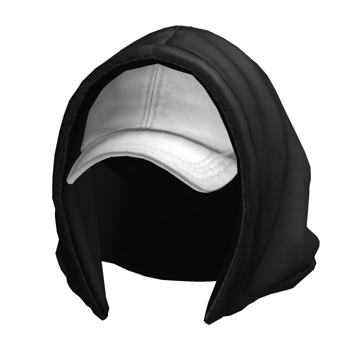 White Hoodie & Black Cap