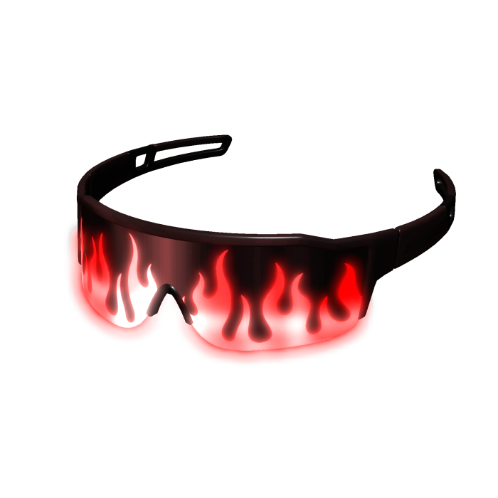 Glowing Emissive Flame Tactical Sunglasses