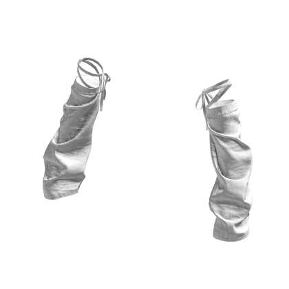 White Y2K Denim Strap Arm Warmers🫐