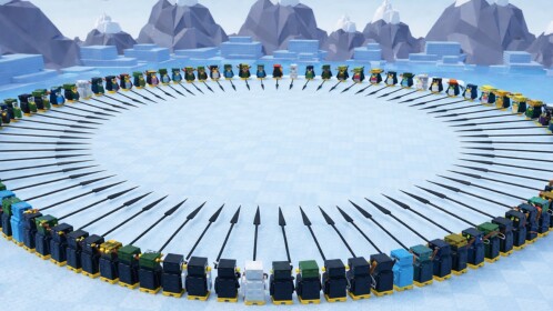 Pingouins de 100 joueurs