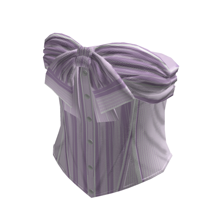 Coquette Bow Corset Top w/ Buttons (Purple)