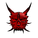 Burned Shattered Oni Skull Mask