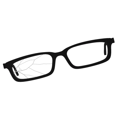 Tilted Broken Glasses Right Side