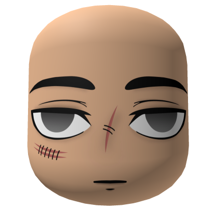Scarred Chill Anime Boy Face Roblox item