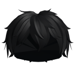 Messy Boy Hair in Black