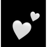 white heartss